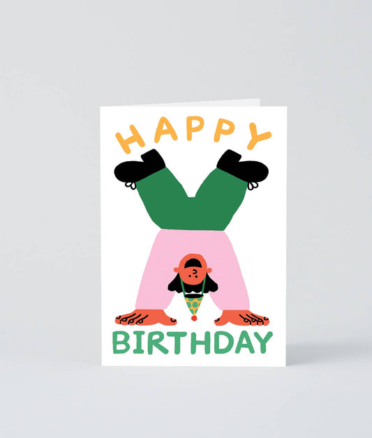 ‘Happy Birthday Handstand’ Greetings Card