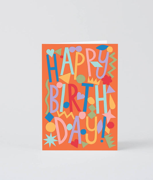'Happy Birthday' Embossed Greetings Card - Saskia Pomeroy