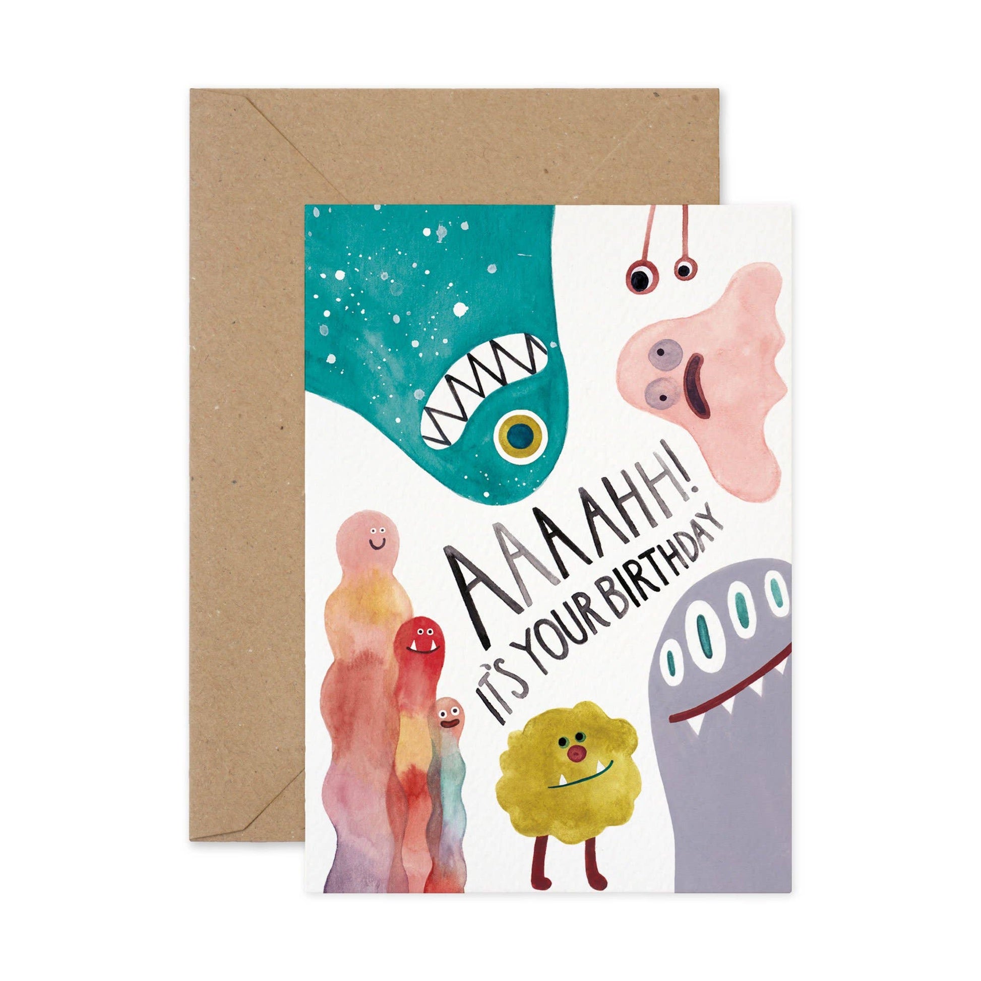 monster birthday card